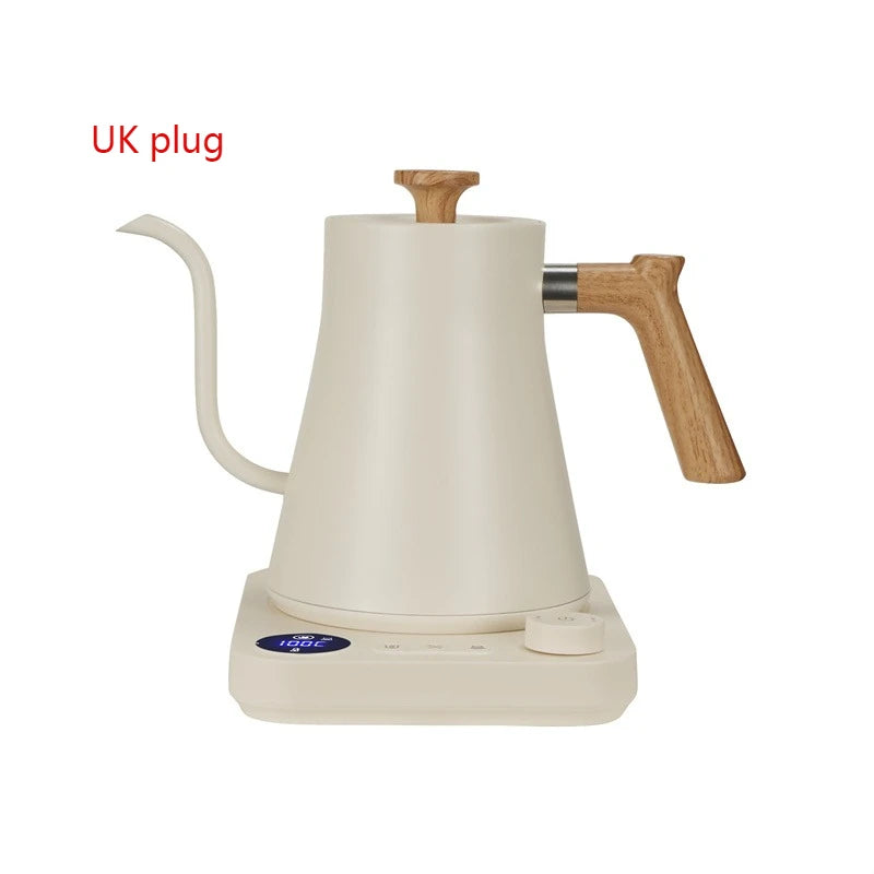 Gooseneck Electric Kettle – Hand Brew Coffee & Milk Frother Pour Over Pot