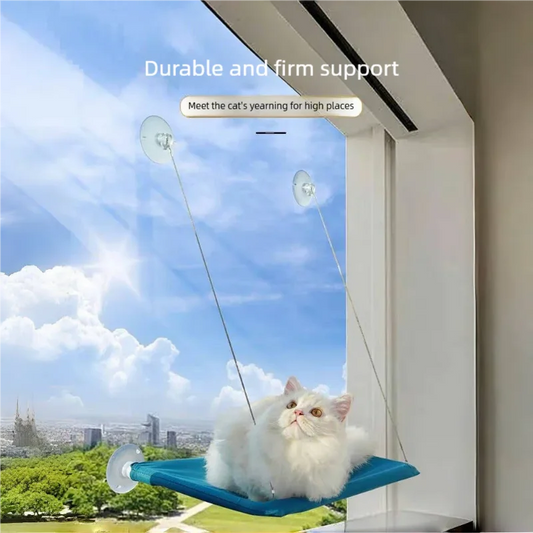 Hanging Cat Hammock Window Seat – 20kg Bearing Comfortable Cat Bed