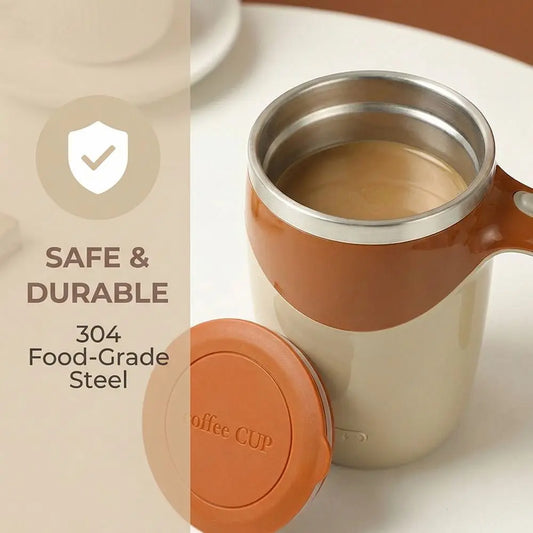 Automatic Stirring Coffee Mug – Rechargeable Magnetic Mixing Cup with Thermal Insulation