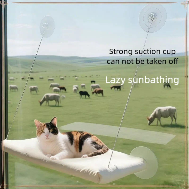 Hanging Cat Hammock Window Seat – 20kg Bearing Comfortable Cat Bed